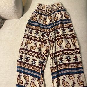 Bohemian flare multicolor pants size small